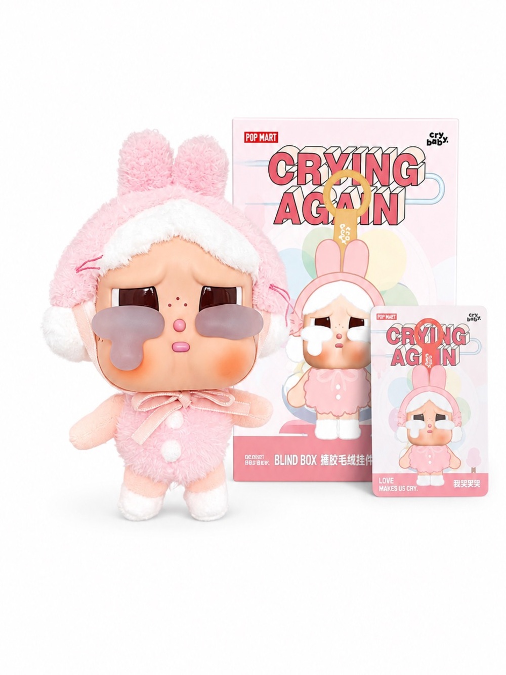 POP MART CRYBABY Crying Again Series - Vinyl Face Plush Bunny